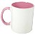 Canecas de Cerâmica Branca Com Interior E Alça Rosa Para Sublimação 325ml - Mr. Mug - Imagem 3