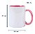 Canecas de Cerâmica Branca Com Interior E Alça Rosa Para Sublimação 325ml - Mr. Mug - Imagem 2