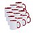 Canecas de Cerâmica Branca Com Interior E Alça Vermelho Para Sublimação 325ml - Mr. Mug - Imagem 2