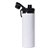 SQUEEZE GARRAFA ALUMINIO BRANCA TAMPA EMBORRACHAD ALCA 750ML - Imagem 2