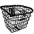 CESTA 26 TAMPA FERRO OVAL GDE.ACO PTO. C/SUP.C/HASTE - Imagem 1