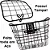 CESTA 26 TAMPA FERRO OVAL GDE.ACO PTO. C/SUP.C/HASTE - Imagem 2