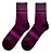 MEIA SHIMANO CICLO CANO ALTO ORIGINAL TAM P-M (36-40) ROXO/ROSA LISTRAS - Imagem 1