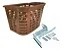 CESTA 26 URBANA, GIGA PLAST, MARROM, C/SUPORTE ACO JKS - Imagem 1