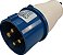 TLP16442 PLUG MACHO 16A 3P+E-9H AZUL METALTEX - Imagem 1