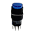 P16-BR7-BL2 PULSADOR ILUMINADO 16MM REDONDO SEM RETENÇÃO AZUL 24V 2 REV I09173 METALTEX - Imagem 1