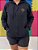BLUSA MOLETOM ZIPER  PRETO P - Imagem 1