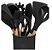 Kit Utensílios Cozinha Silicone 12 Peças Preto - Imagem 1