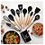 Kit Utensílios Cozinha Silicone 12 Peças Preto - Imagem 2