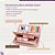 Carteira Feminina Social Folhas Gold Rosa - Imagem 4