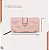 Carteira Feminina Social Folhas Gold Rosa - Imagem 2