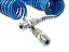 MANGUEIRA ESPIRAL PU AZUL 3,5MM X 5 METROS COM CONECTOR - Imagem 2