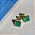 Brinco Quadrado Jade Banhado a Ouro 18K - Imagem 3