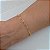 Pulseira Elo Redondo Facetado Banhado a Ouro 18K - Imagem 2