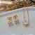 Conjunto Quadrado Cristal Banhado a Ouro 18K - Imagem 4