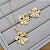 Conjunto Flor Orgânica Banhado a Ouro 18K - Imagem 1