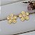 Brinco Flor C/ Zircônia Banhado a Ouro 18K - Imagem 1