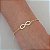 Pulseira Infinito de Zircônia Banhado - Imagem 4