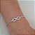 Pulseira Infinito de Zircônia Banhado - Imagem 2