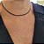 Colar Choker Riviera Preto 2,5mm  Banhado a Ródio Branco - Imagem 2