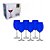 Jogo Taças de Vinho de Cristal Azul 580ML - 06 Peças - Imagem 1
