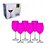 Jogo de Taças de Vinho de Cristal Lilás 580ML - 06 peças - Imagem 1