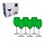 Jogo de Taças de Vinho de Cristal Verde 580ML - 06 Peças - Imagem 1