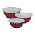 Conjunto Potes de Inox Redondo German Vermelho 03 peças ETILUX - Imagem 1