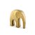 Escultura para Decoração em Cerâmica Elefante - Cor Dourada - Imagem 1