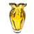 Vaso de Cristal Murano Jasmine Ambar 12x22 cm - Imagem 1