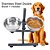 Pet Bowls com Tigelas de Stand Dog com Suprimentos de Alimentação de Aço Inoxidável Ajustável - Imagem 4