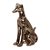 Escultura de Cerâmica Galgo Inglês Cromado - Imagem 2