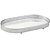 Bandeja de Metal com Espelho Cor Prata 33x17 cm - Imagem 1