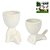 Vasos Robert Plant de Porcelana com 02 Peças - Cor Branco - Imagem 1