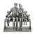 Enfeite em Resina Família 20x09x22 cm - Cor Prata - Imagem 1
