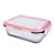 Pote de Vidro Hermético Euro 1040 ml - Cor Vermelho - Imagem 2