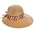 Chapéu Feminino Fedora Moda Praia Fibra Papel Fita Poá BRANCO - Imagem 3