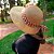 Chapéu Feminino Fedora Moda Praia Fibra Papel Fita Poá BRANCO - Imagem 2