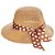 Chapéu Feminino Fedora Moda Praia Fibra Papel Fita Poá BRANCO - Imagem 5