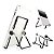 Suporte de Metal Dobrável Portátil Universal Ajustável para Tablet PC Phone - Cor Preto - Imagem 5