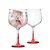 Jogo de Taças para Gin Gambo 705ml com 02 Peças Vermelho RUVOLO - Imagem 1