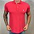 Polo Masculina PRL Rosa Flamingo Básica Logo Azul Bebê - Imagem 1