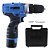 Furadeira Elétrica sem Fio 16.8V Pilha de Iões de Lítio Adaptador 100 ~ 240V AC - Cor Azul com Preto - Imagem 1