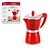 Cafeteira Italiana de Alumínio 630ml para 09 xícaras de 70ml Vermelha ETILUX - Imagem 2