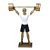 Decoração Enfeite em Resina Masculino Fit 26x15 cm - Cor Dourado e Branco - Imagem 1