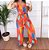 Macacão Pantalona Tropical FLORAL FOLHAGEM Alcinha Bojo Amarração - Imagem 1