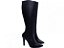 Bota Feminina TORRICELLA Preto Bico Fino Napa Croco - Imagem 3