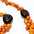 Colar Açaí laranja, argola de côco e jatobá - Imagem 3