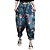Calça Jeans Capri Cintura Alta Elástico Floral - Imagem 1