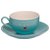Jogo de Xícaras de Chá de Porcelana com 12 Peças 160 ml Lamour Azul - Imagem 3